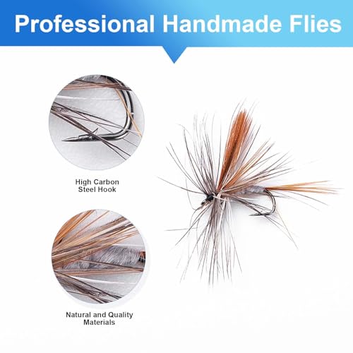 36 flies across 5 sizes (sizes 16, 14, 12, 10, 8) included