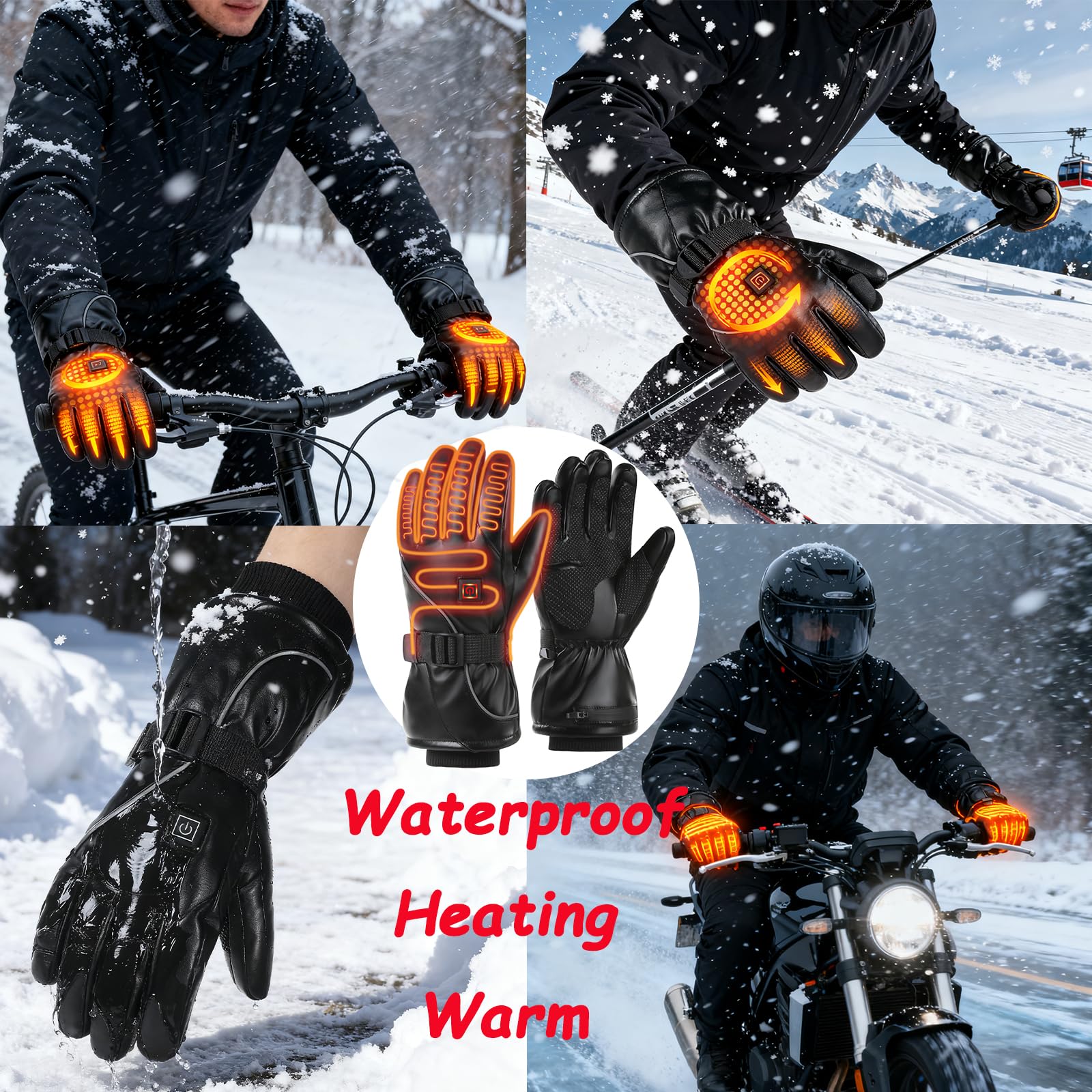 ANSOZLEE heated gloves in wilderness during hunting for reliable warmth
