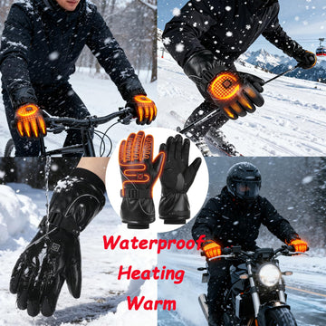 ANSOZLEE heated gloves in wilderness during hunting for reliable warmth