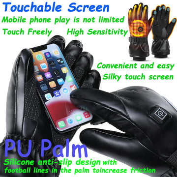 ANSOZLEE heated gloves gripping a motorcycle handlebar in cold weather