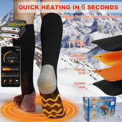 ANSOZLEE heated socks battery level display helping plan breaks without guesswork
