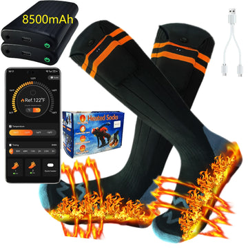 ANSOZEE heated socks ideal for skiing, hunting, hiking and outdoor work.