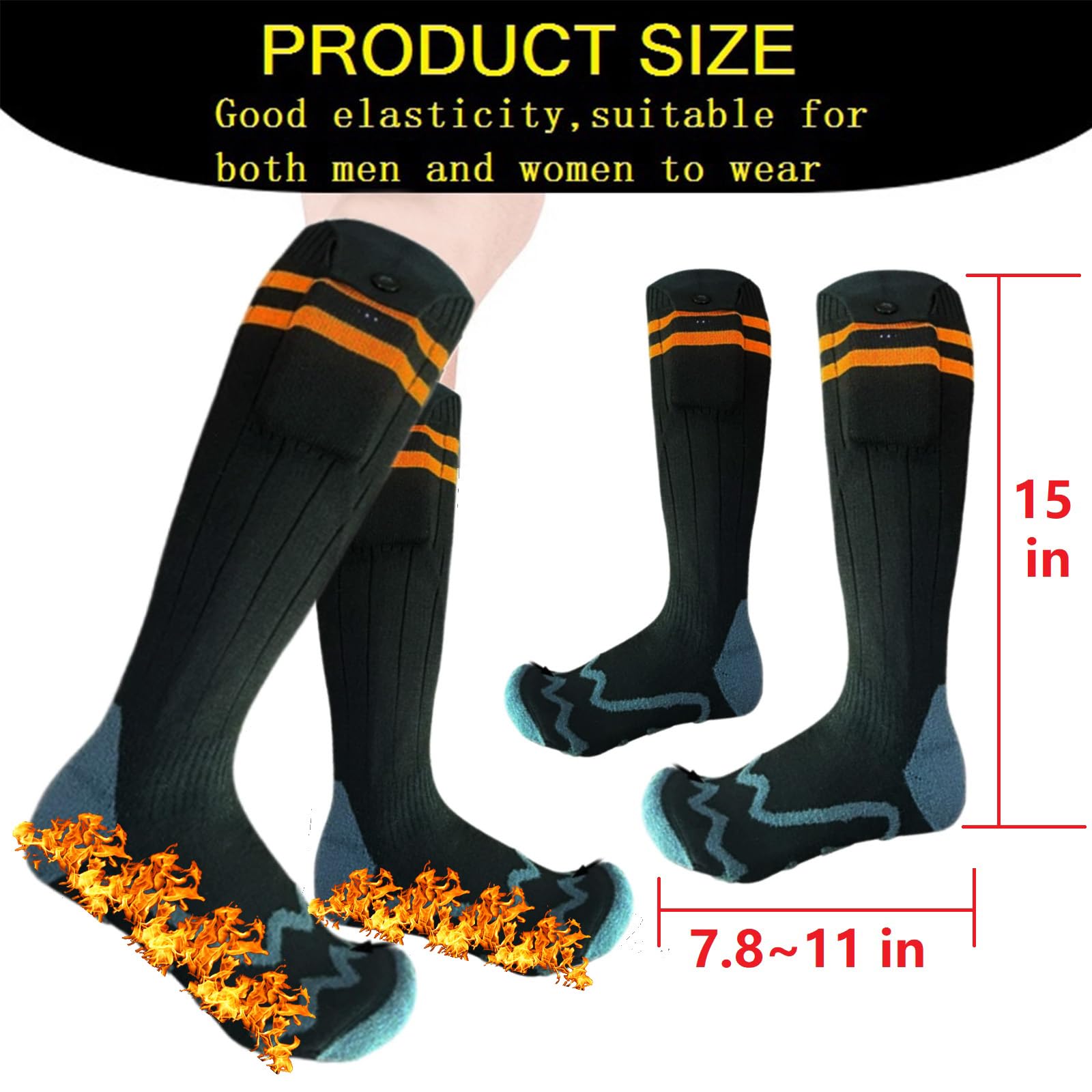 ANSOZLEE heated socks one size fits all for men and women.