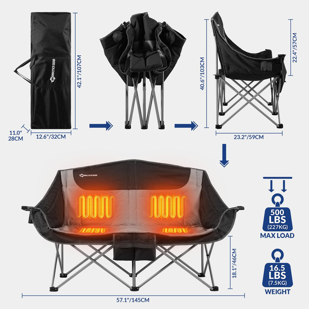 ANTARCTICA GEAR chair with cup holders for easy drinks access.