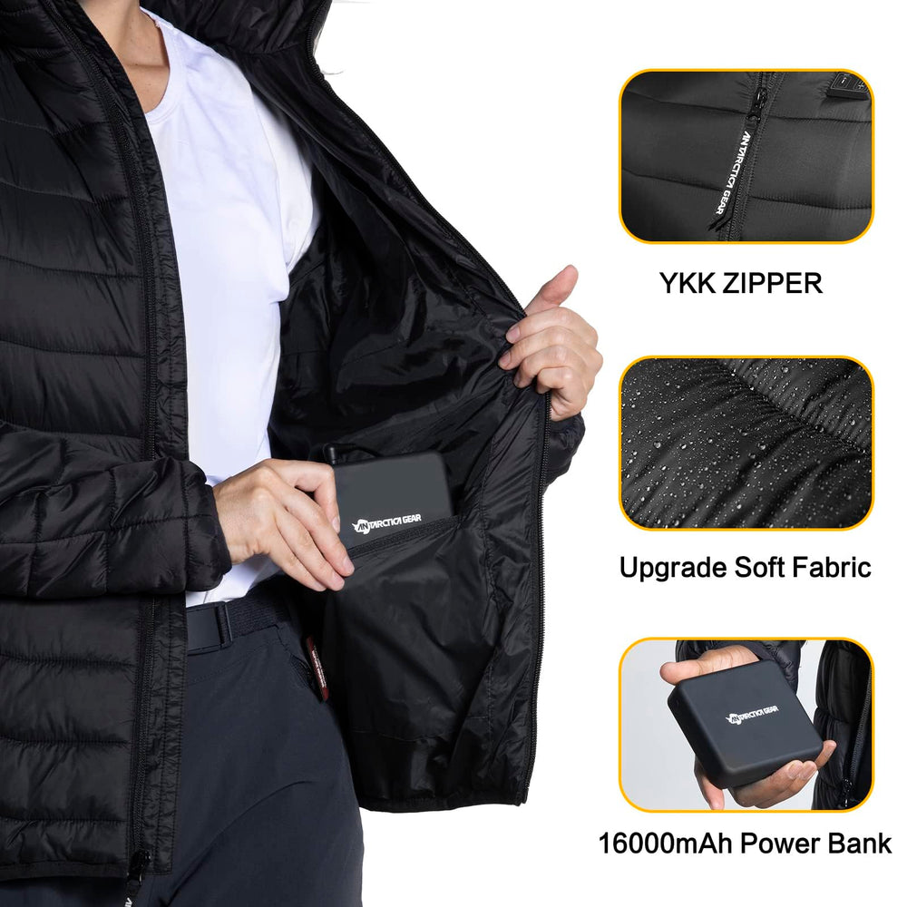 ANTARCTICA GEAR dual control buttons for flexible heating zone adjustment