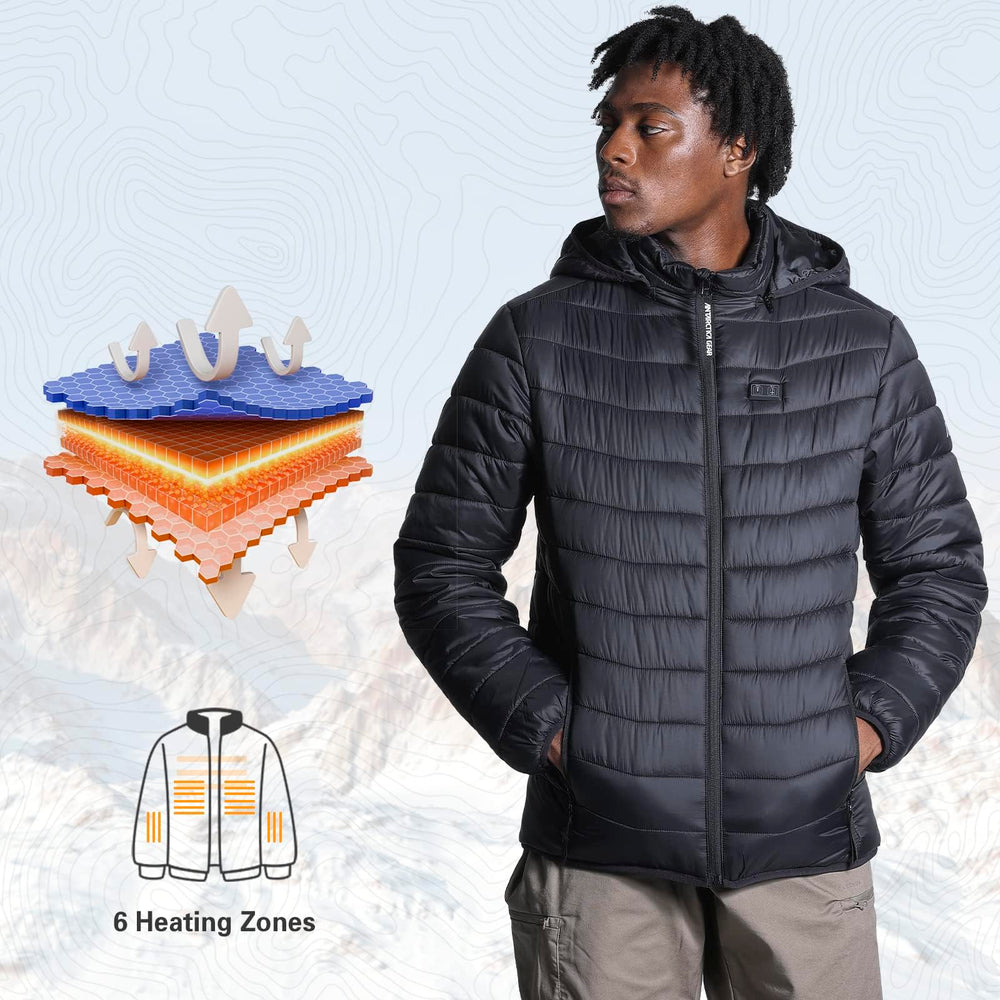 ANTARCTICA GEAR jacket outdoors in snow illustrating suitability for winter adventures