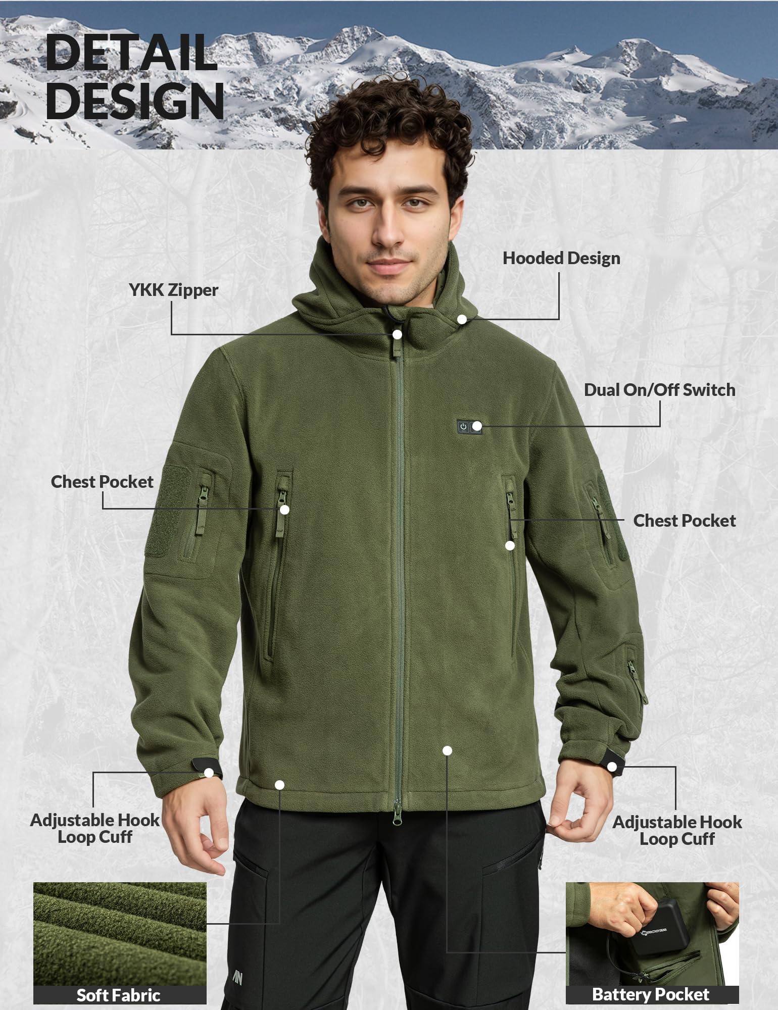 ANTARCTICA GEAR pocket layout illustrates organized storage for essentials