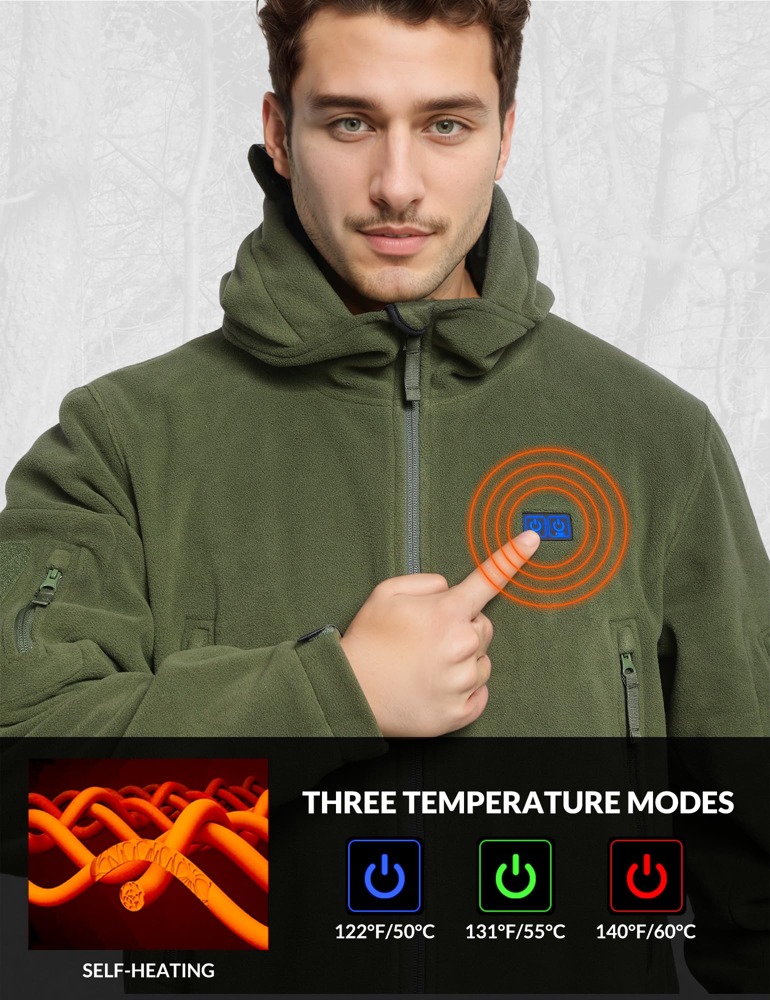 ANTARCTICA GEAR polar fleece close-up reveals soft breathable warmth