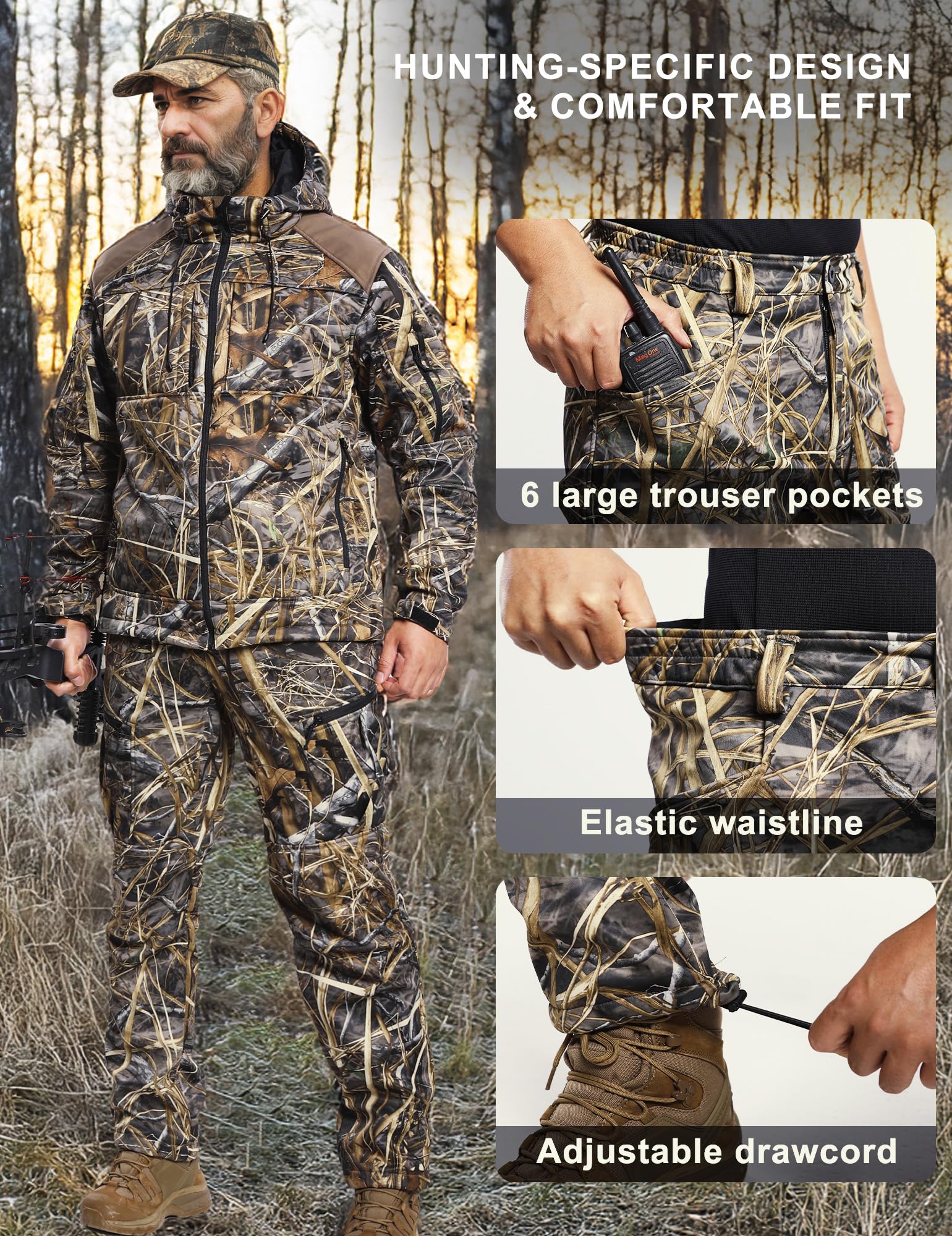 ANTARCTICA GEAR silent motion technology demonstrates near-silent operation for stealthy hunting.