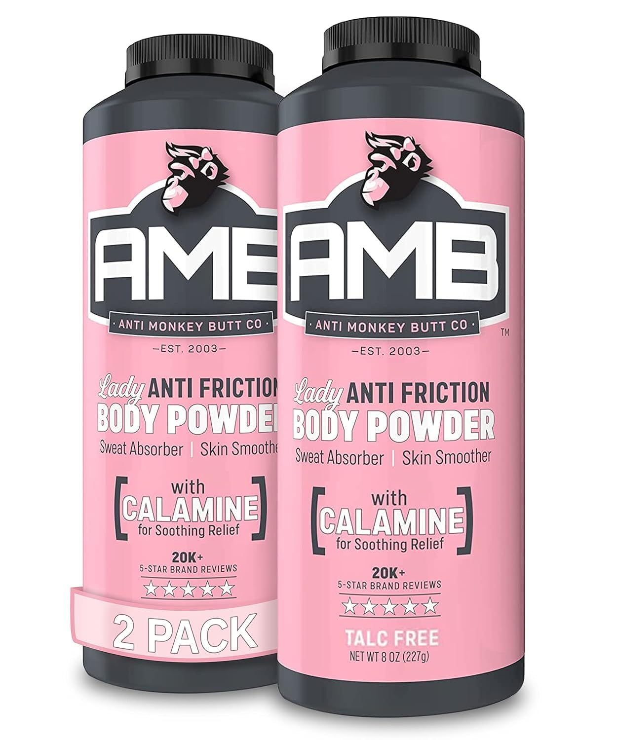 Anti Monkey Butt bottle front with talc-free cooling powder for sensitive skin.
