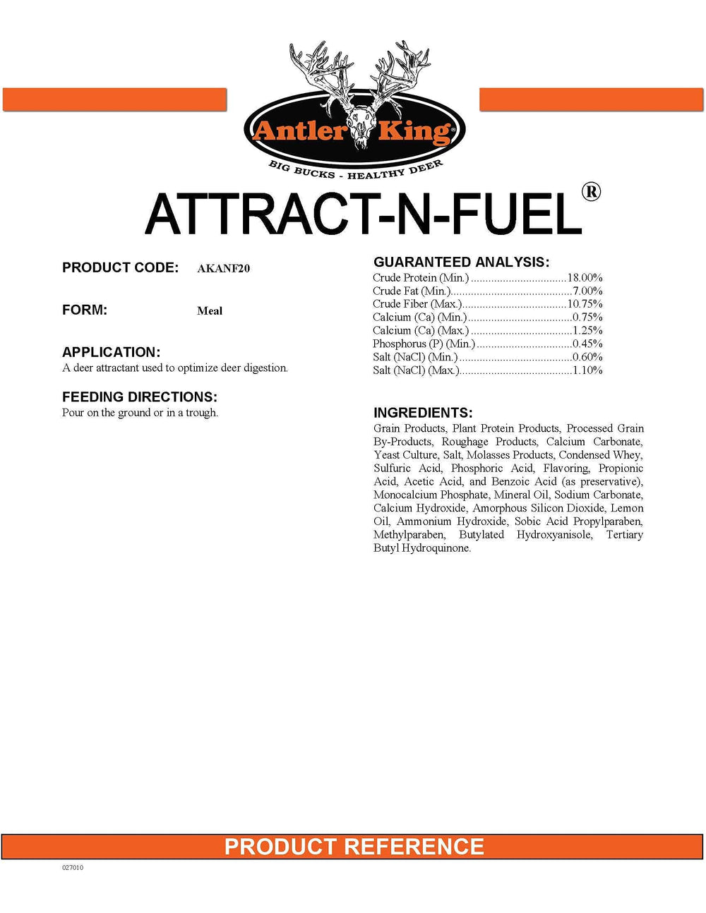 Ground mix of Attract-N-Fuel with corn to boost nutrition.