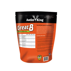 Closeup of Antler King Great 8 varieties for steady forage.