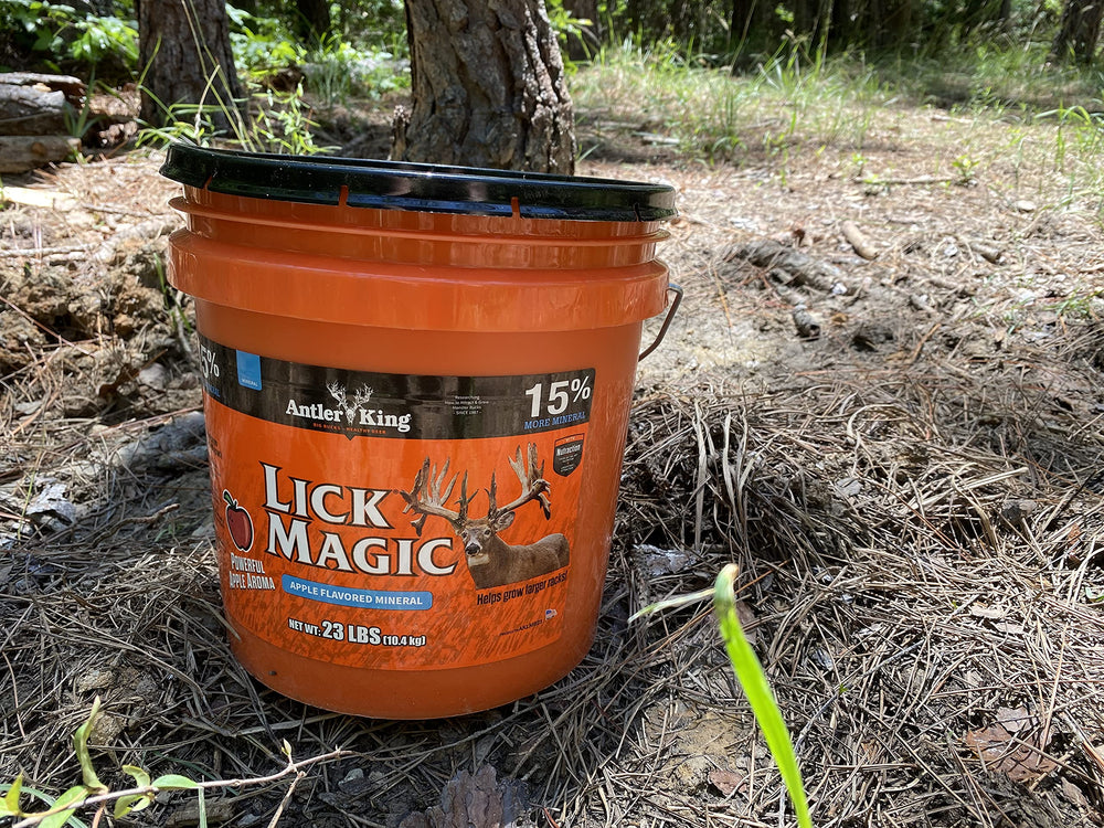 Antler King Lick Magic Apple aroma signals long-range attraction for deer.
