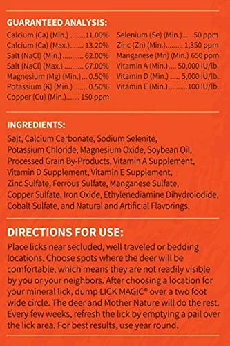 Year-round application of Lick Magic supports ongoing mineral intake.