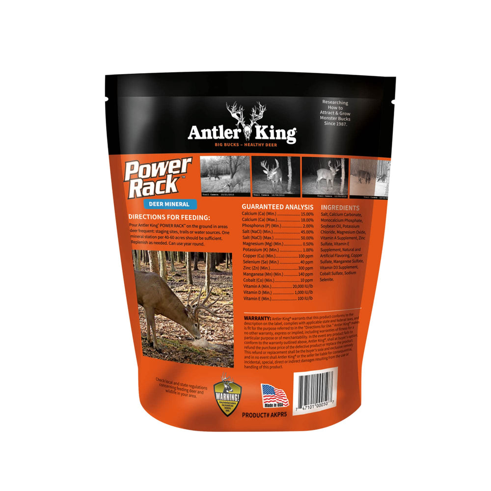 Pour action of Power Rack near trails to attract deer
