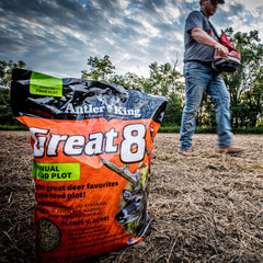 Antler King winter oats on plot provide early-season forage.