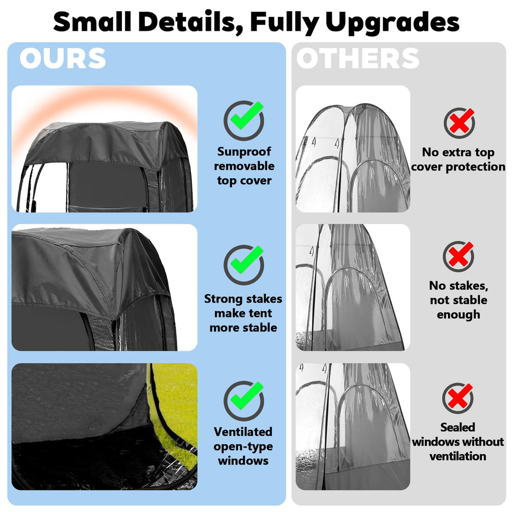 Anwick sports-tent pop-up shelter at a campsite shows fast setup.