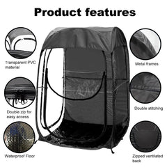 Anwick weather-ready pop-up shelter blocks wind and rain for comfort.