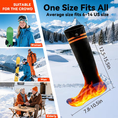 Anycash heated socks show 10-second heat for quick warmth during outdoor activity