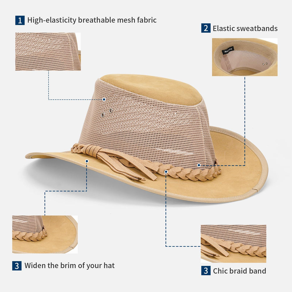 Wide brim sun protection for face, ears and neck