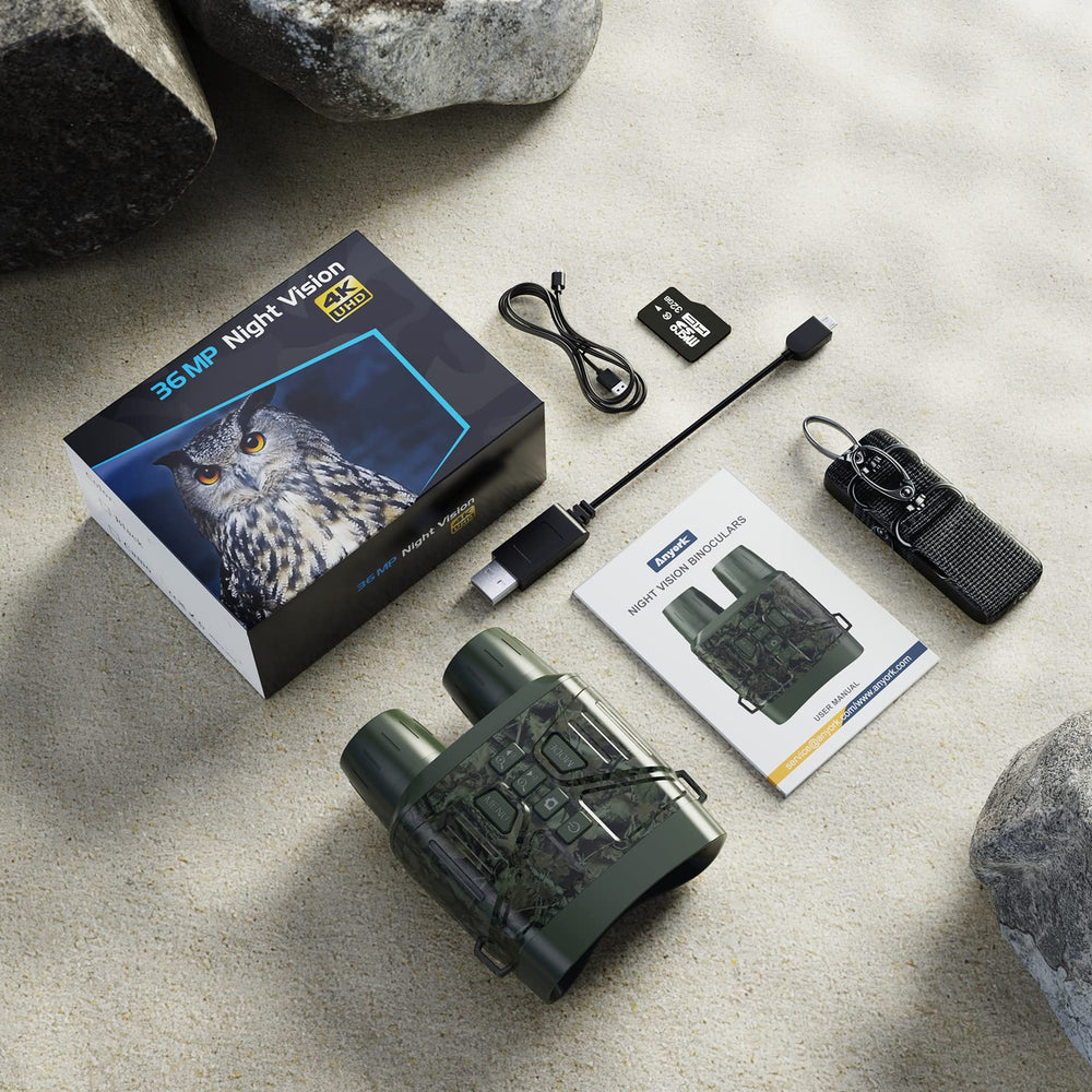 Anyork night vision goggles accessories include 32GB card and field-charging kit