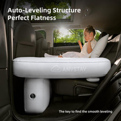 Anystay car bed adapts to SUV and sedan rear seats.