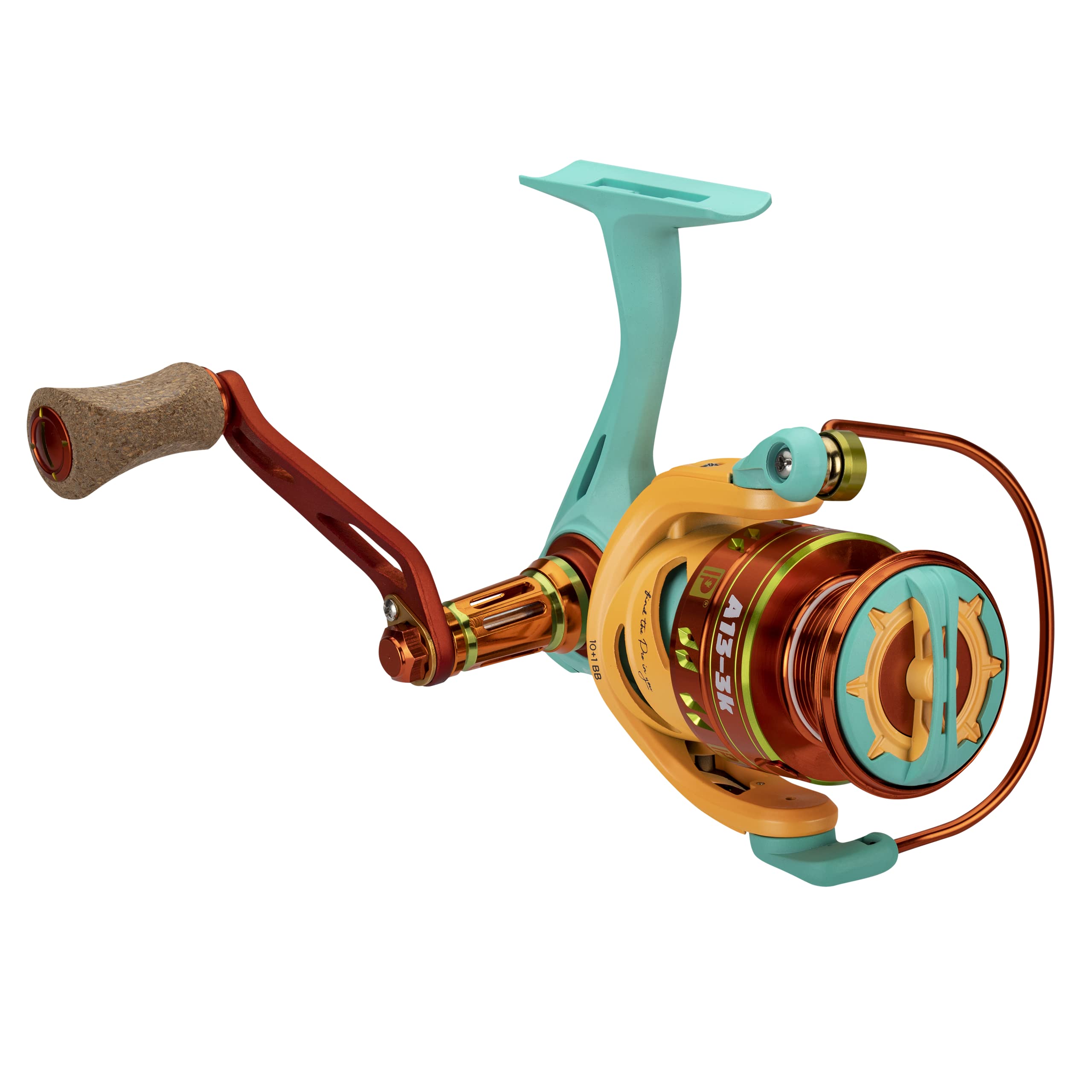 Anything Possible A13 3000 Series spinning reel front view highlights lightweight graphite body for easy handling