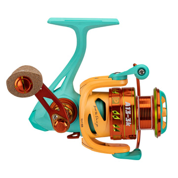 Anything Possible A13 3000 Series spinning reel spool close-up demonstrates corrosion-resistant aluminum spool