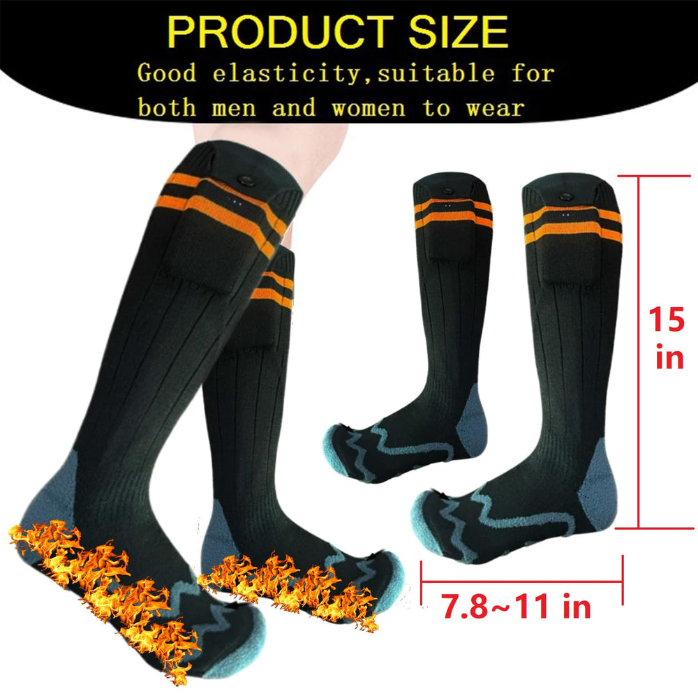 Skiing, hunting, and cycling scenarios with ANSOZLEE Ultra heated socks.