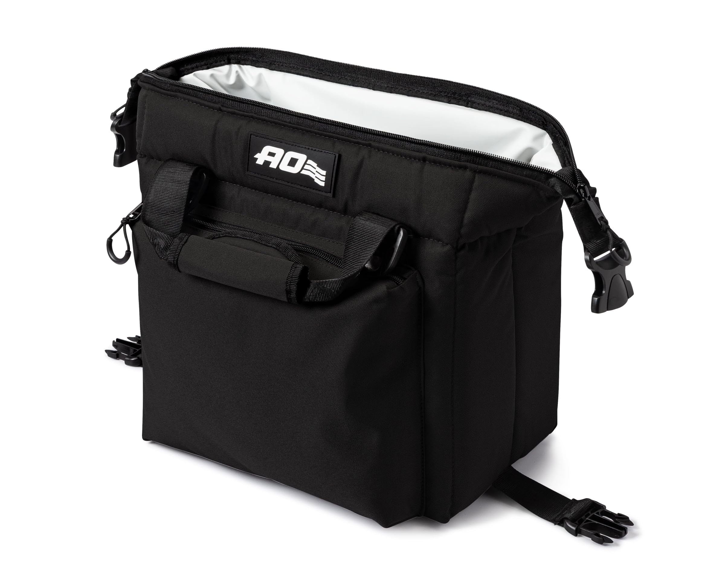 AO Coolers Caravan Canvas Soft Cooler large storage pocket offers convenient organization for gear.