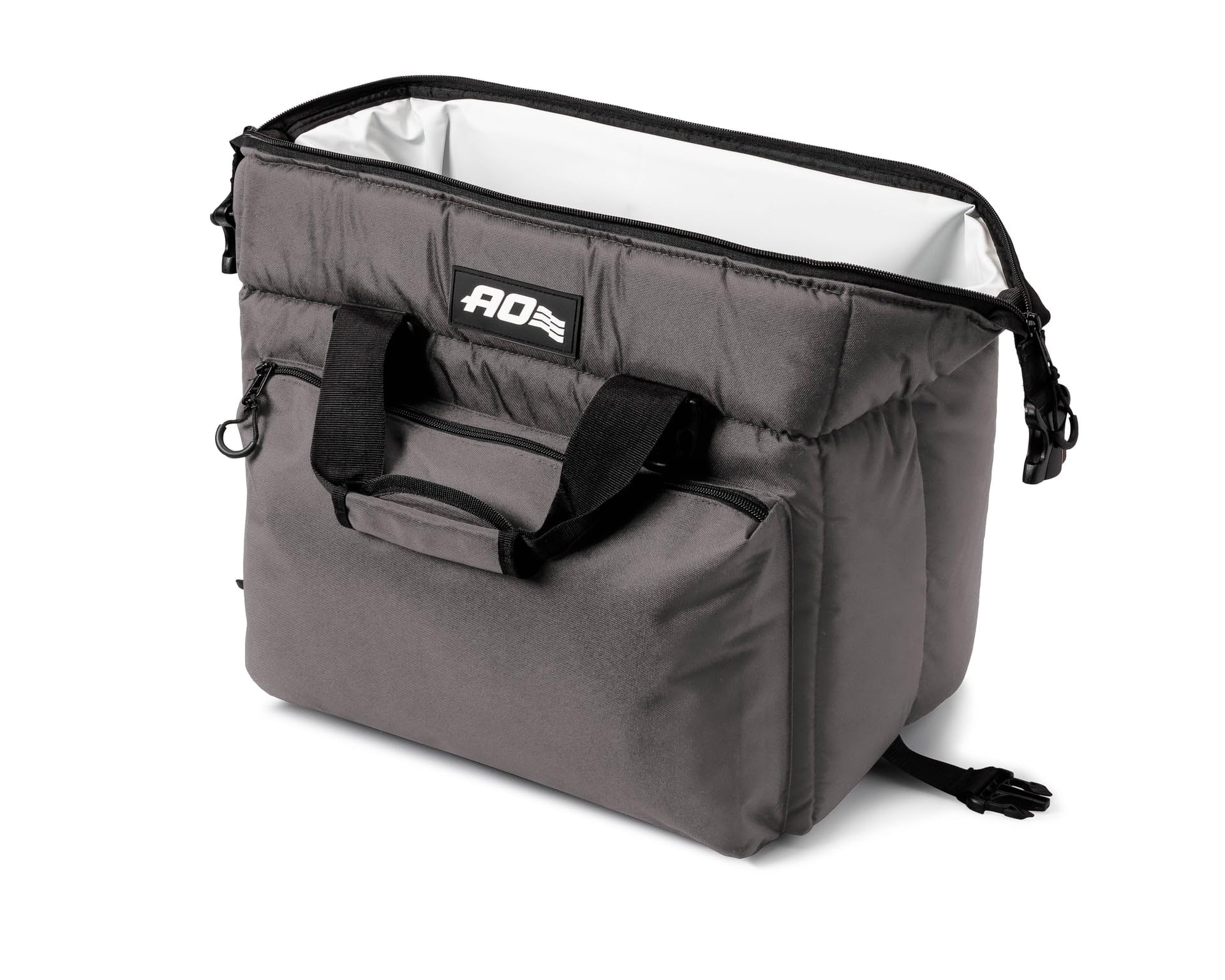 AO Coolers Caravan Canvas Soft Cooler outer pocket for dry items.