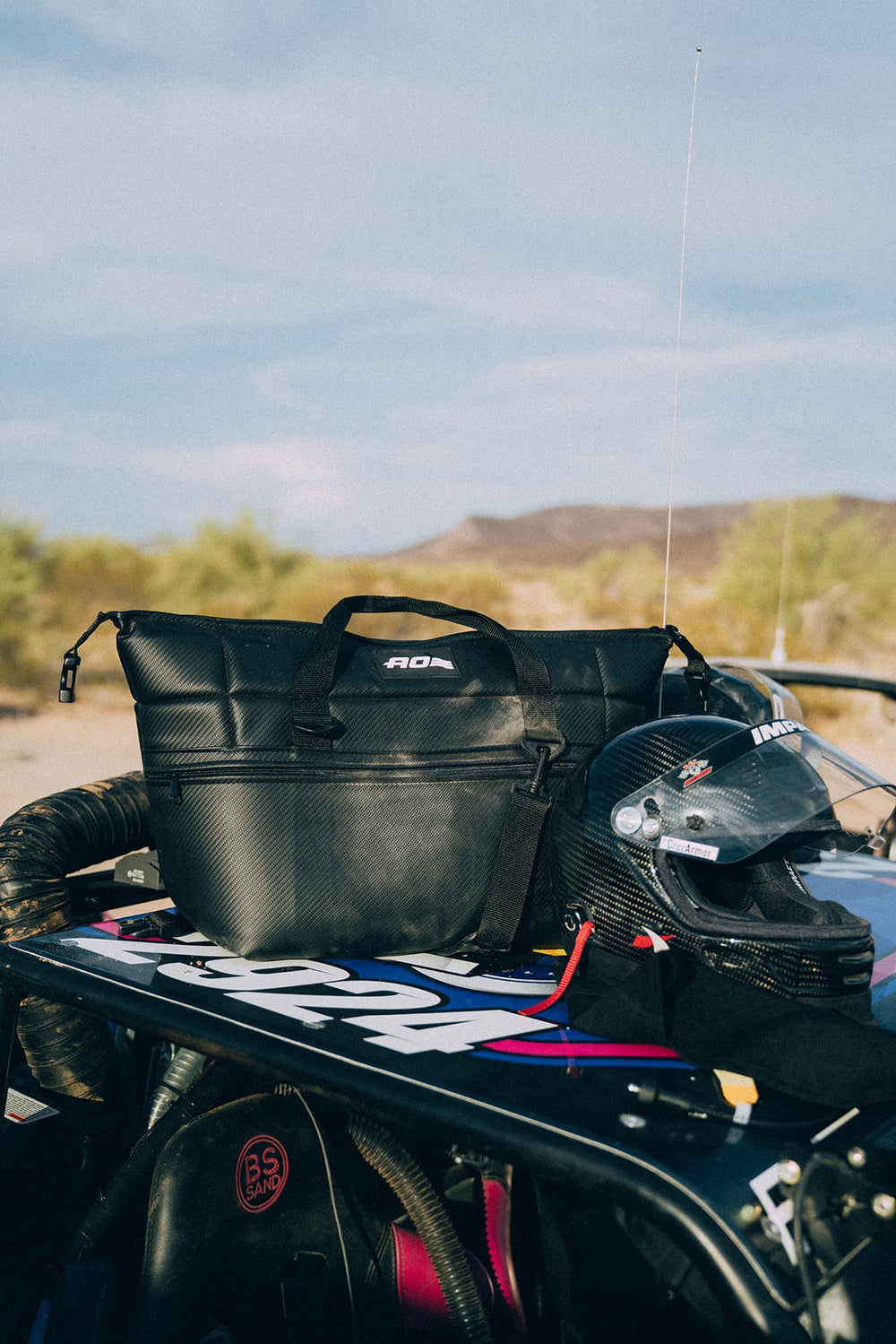 AO Coolers Expedition Carbon Soft Cooler interior view showing 24-hour ice retention