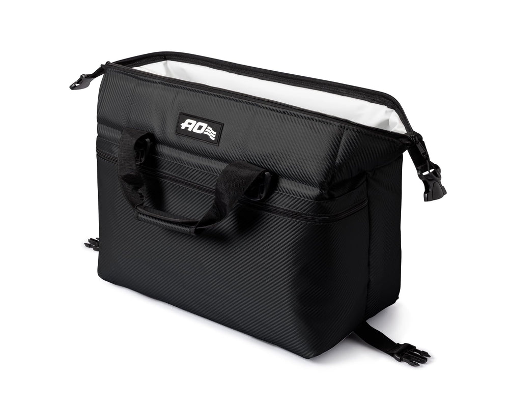 AO Coolers Expedition Carbon Soft Cooler interior insulation highlighting cold retention