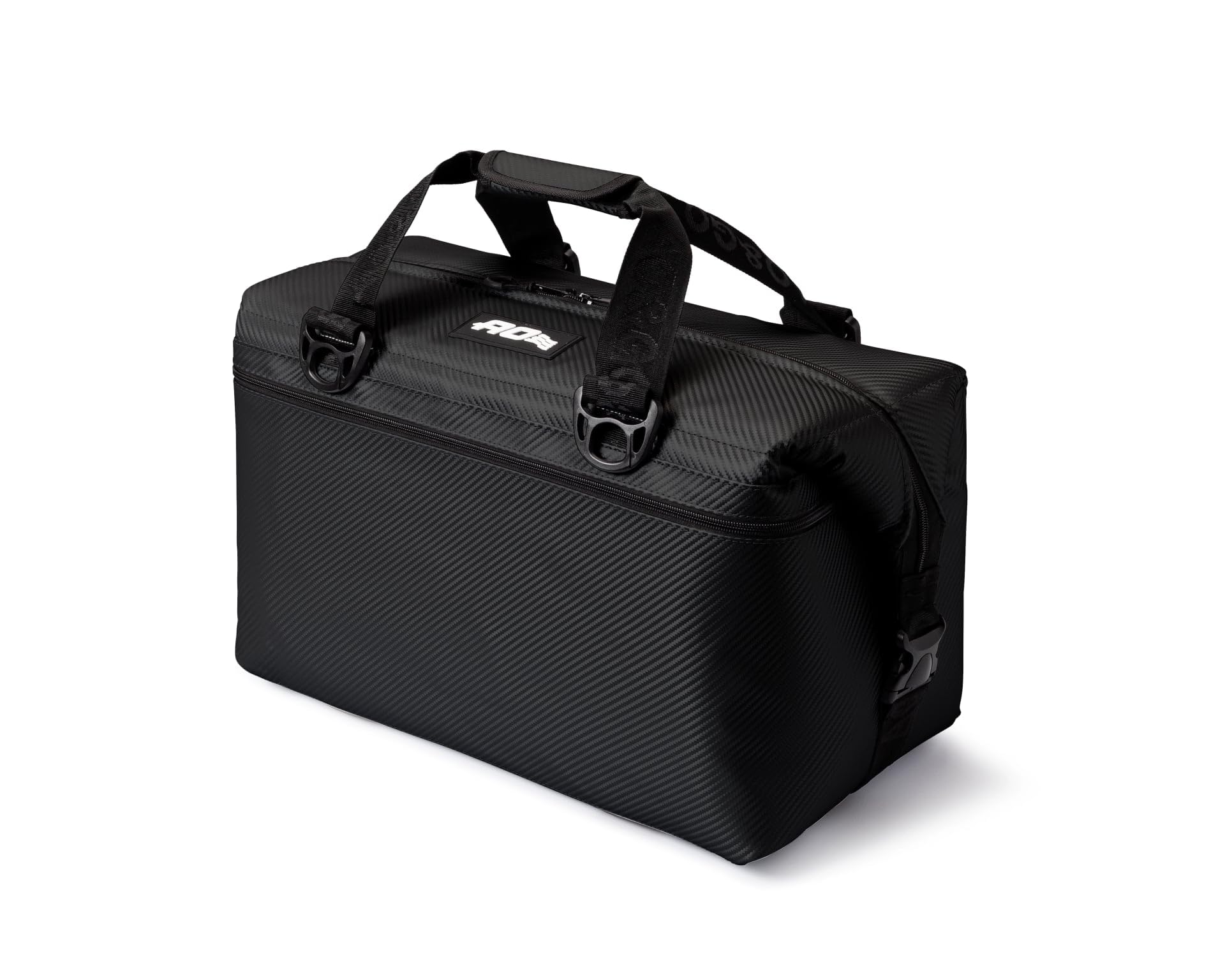 AO Coolers Expedition Carbon Soft Cooler shoulder-carry view for hands-free portability