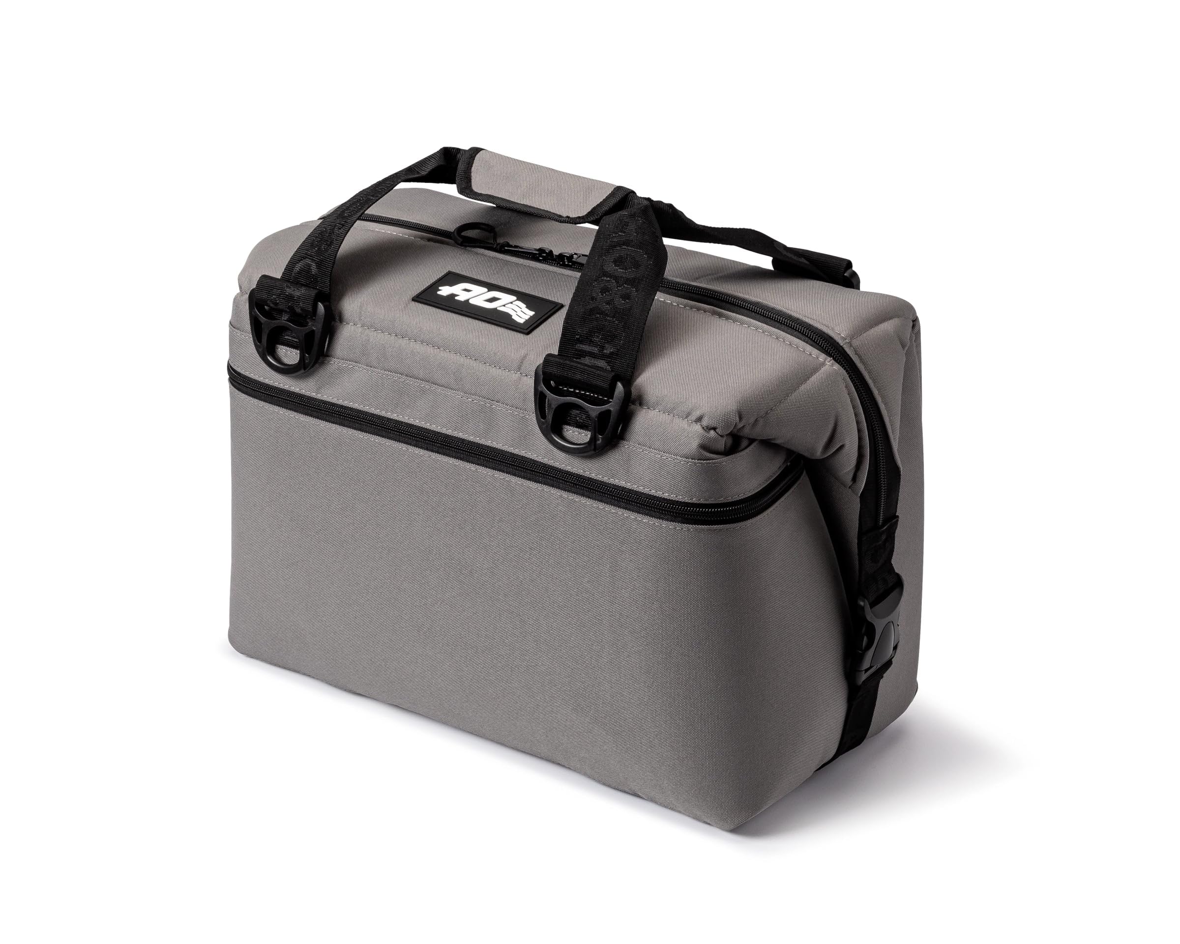 AO Coolers Original cooler bag lid open shows ample space for 24 cans and ice.