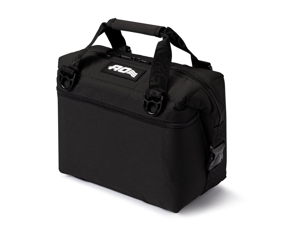 AO Coolers cooler bag side pocket keeps dry items organized.