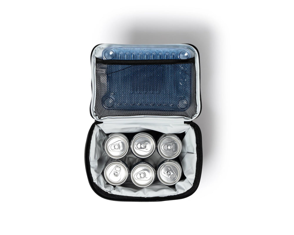 AO Coolers Pack N' Go open-lid setup illustrates easy access for meals.