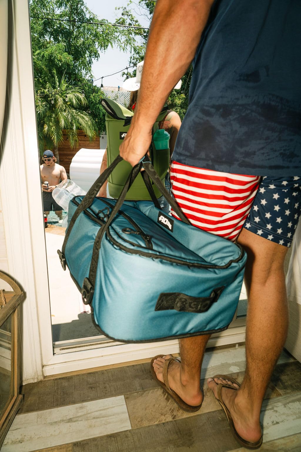 AO Coolers Stow-N-Go canvas color option communicates durable adventure-ready style.