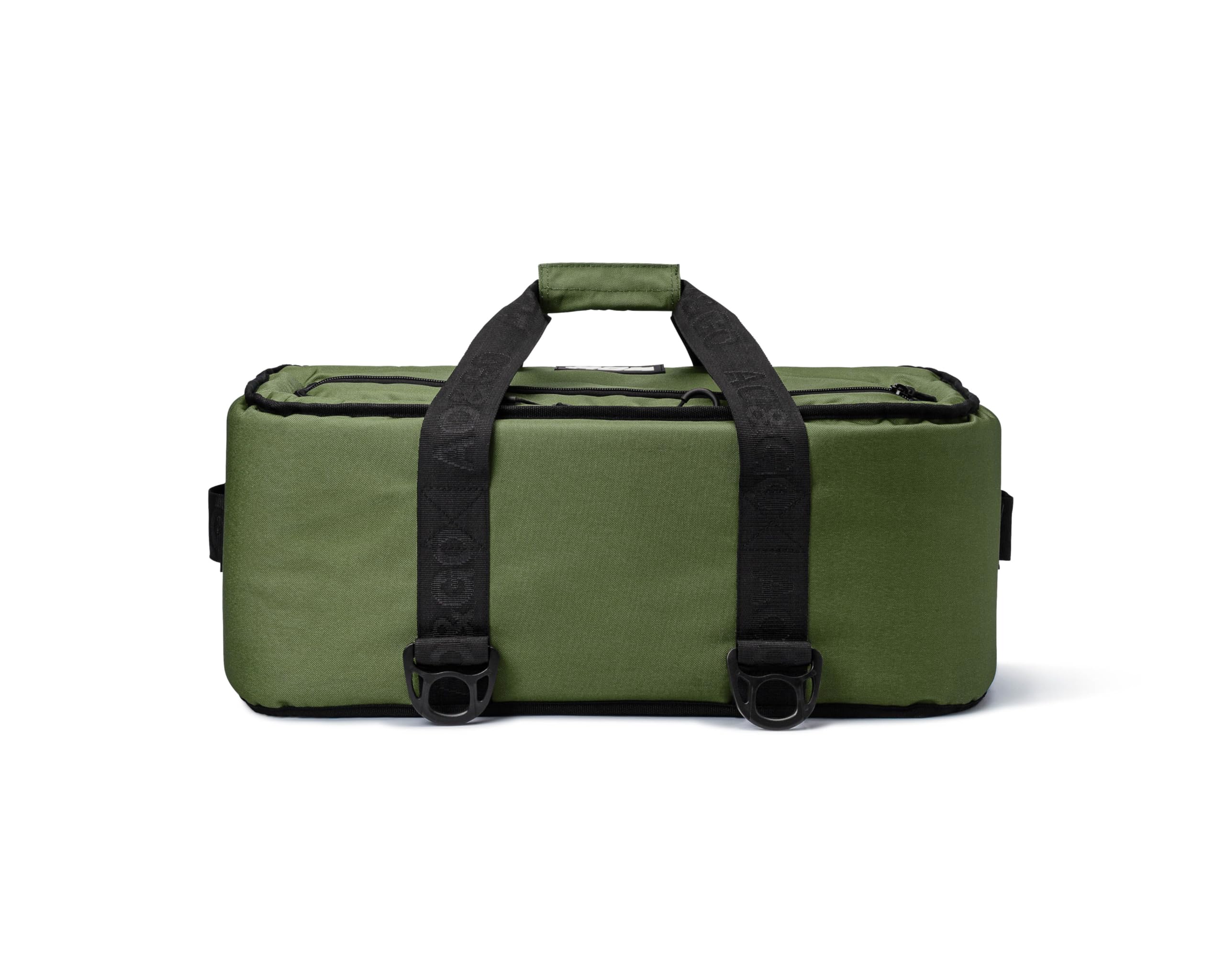AO Coolers Stow-N-Go canvas opened interior reveals generous cold storage capacity.