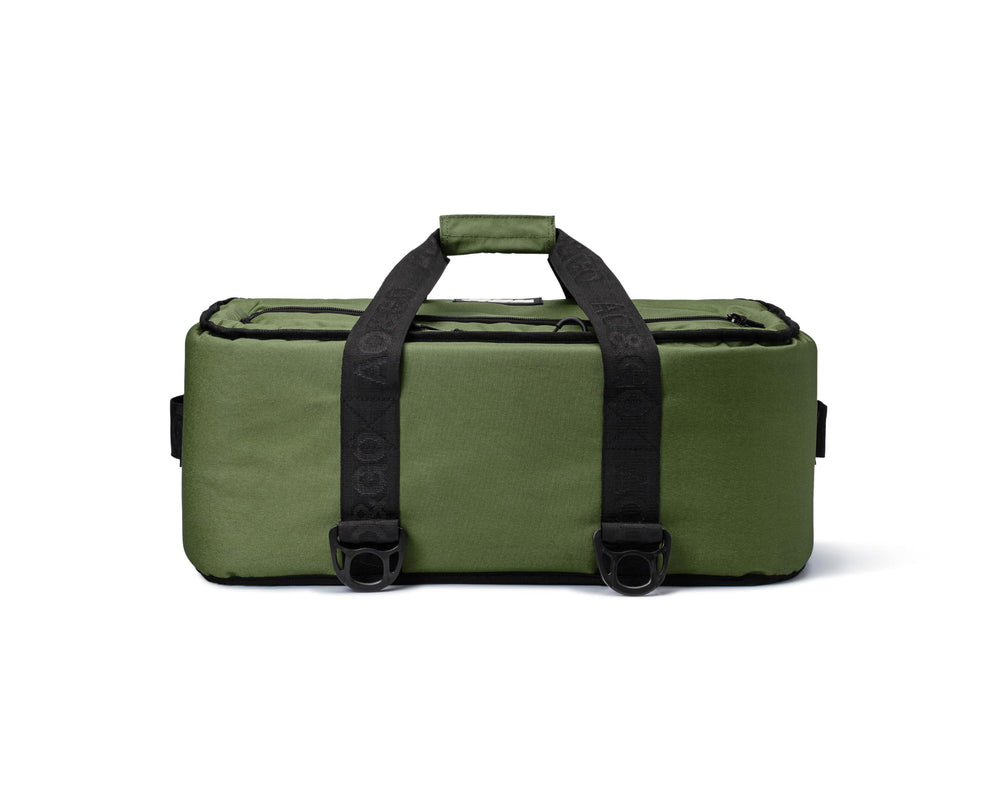 AO Coolers Stow-N-Go canvas opened interior reveals generous cold storage capacity.