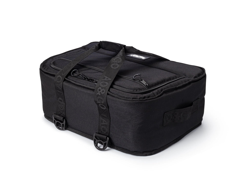 AO Coolers Stow-N-Go canvas under-seat fits beverages and snacks neatly.