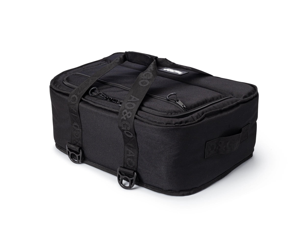 AO Coolers Stow-N-Go canvas under-seat fits beverages and snacks neatly.