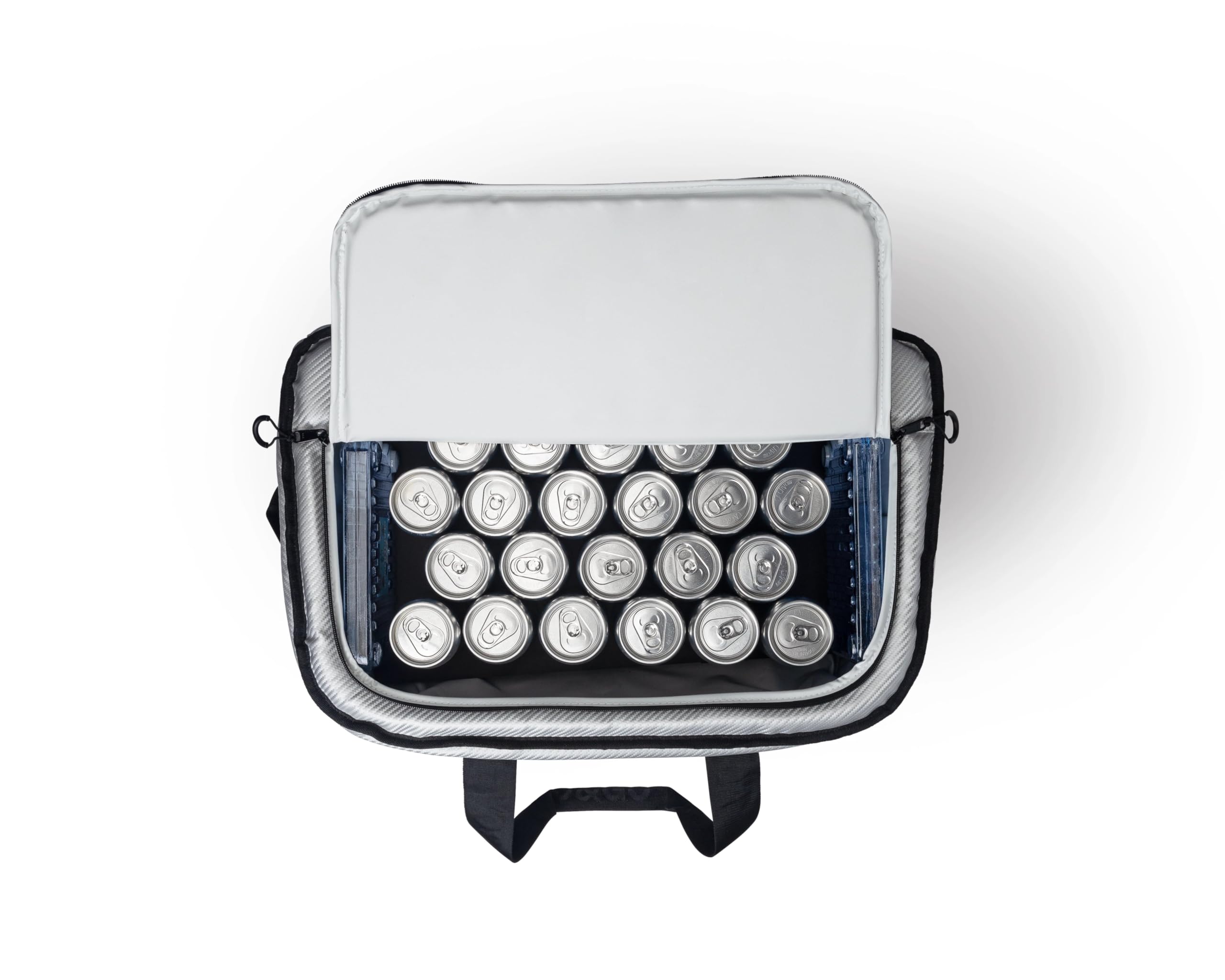 AO Coolers Stow-N-Go Carbon cooler holds up to 38 cans plus 14 lbs of ice.