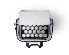 AO Coolers Stow-N-Go Carbon cooler holds up to 38 cans plus 14 lbs of ice.