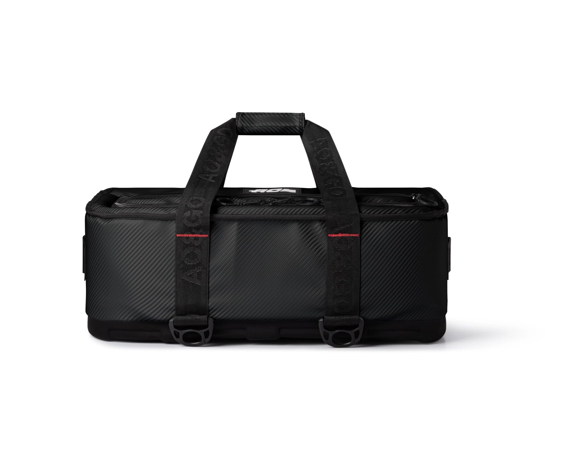 AO Coolers Stow-N-Go carbon soft cooler exterior pattern is easy to wipe clean