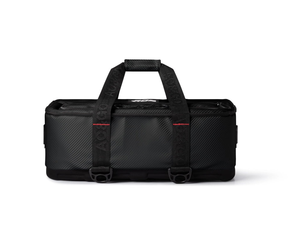 AO Coolers Stow-N-Go carbon soft cooler exterior pattern is easy to wipe clean