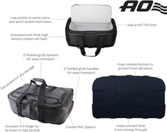 AO Coolers Stow-N-Go carbon soft cooler molded bottom protects surfaces