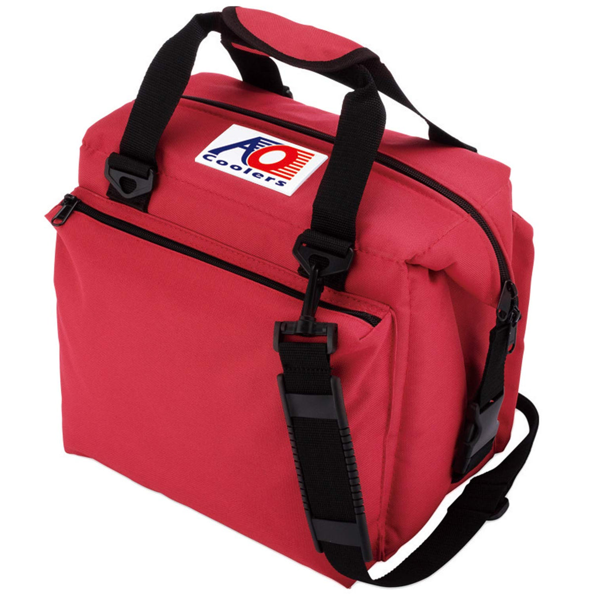 AO Coolers Traveler soft cooler shows ice-filled interior for all-day chill.