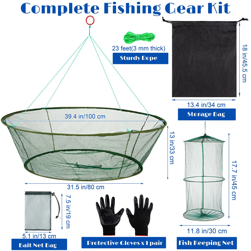 Bait net bag included with Aodaer fishing kit