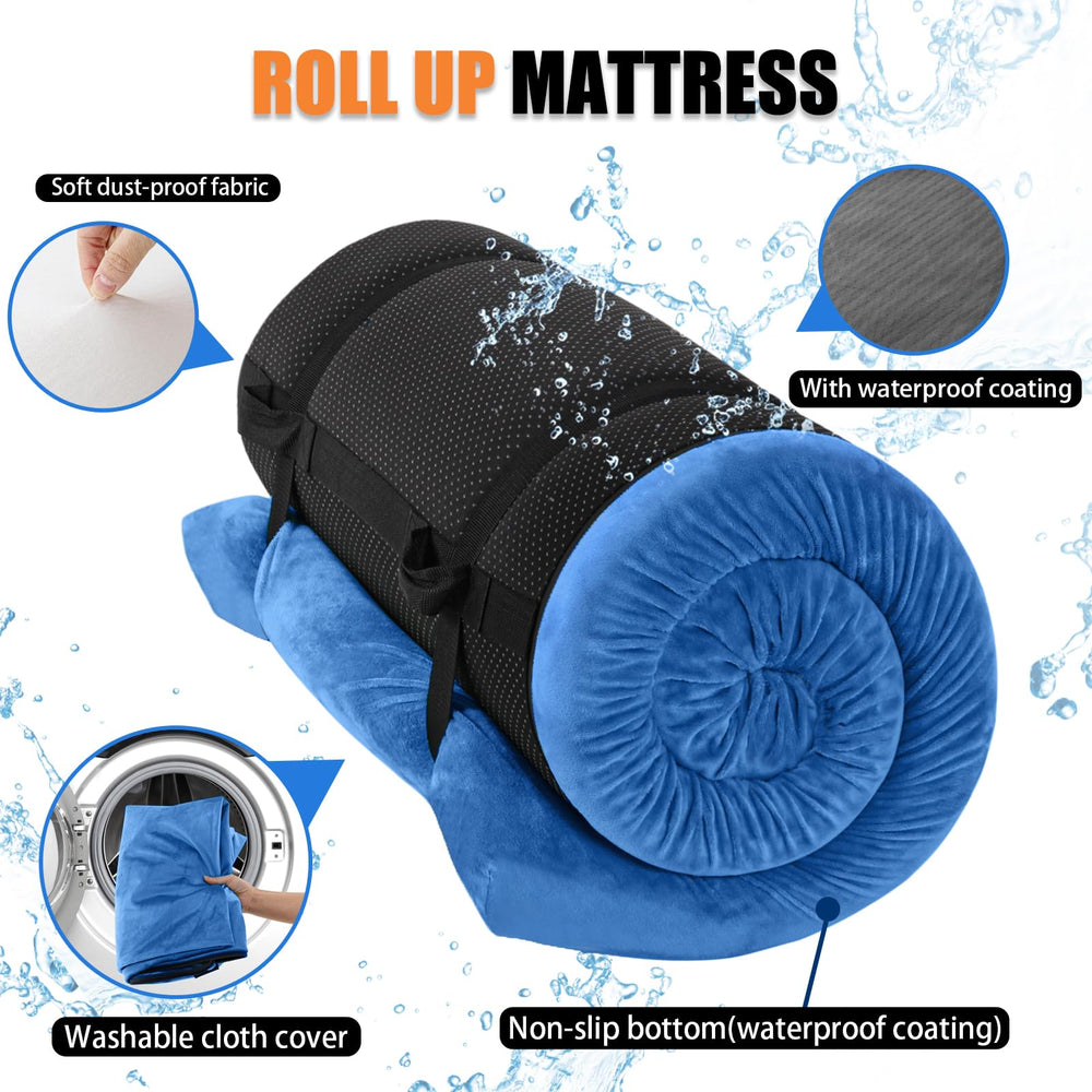 Aodisman Sleeping Pad compact-roll with straps for easy transport and storage
